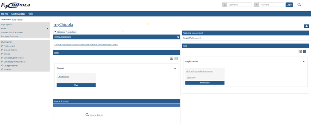 MyChipola screen