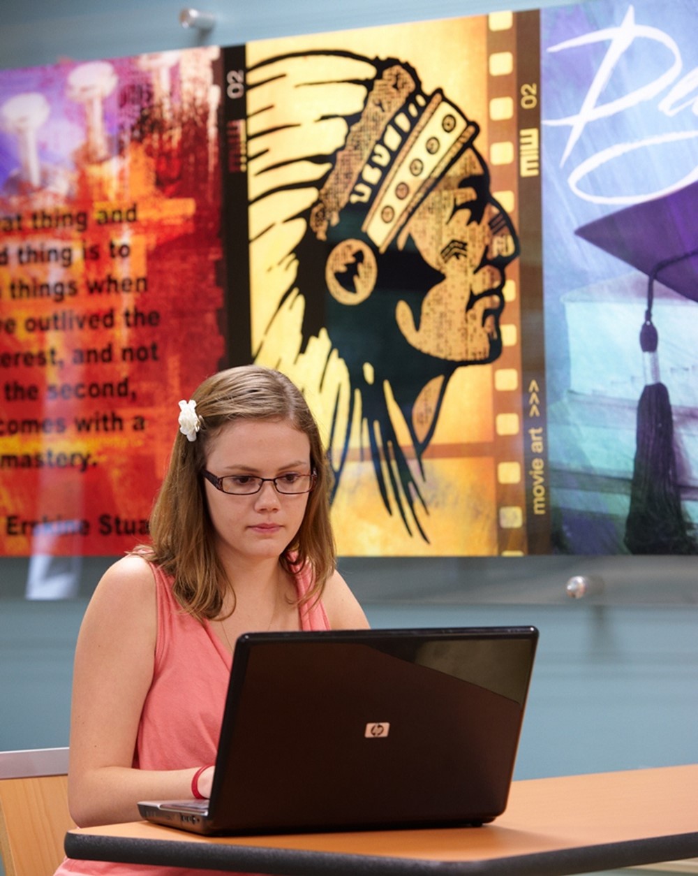 Student on laptop