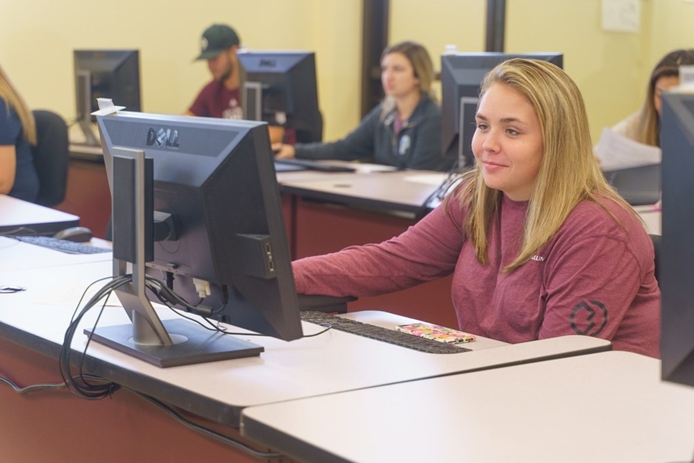 Student taking the PERT